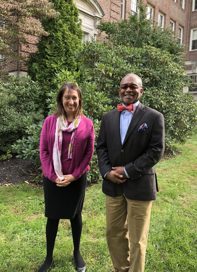 Dr Paul Lowe at Peddie with Hannah McCollum, Associate Dir. of Admission