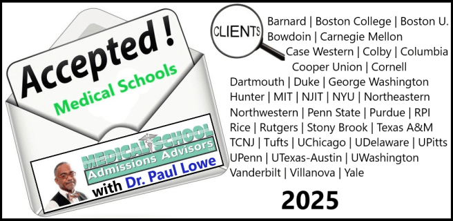 Medical school admissions clients accepted 