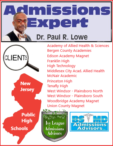New Jersey high Schools BS_MD Acceptances
