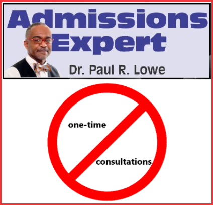 one time admissions expert